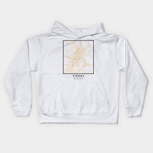 VIENNA AUSTRIA CITY STREET MAP ART Kids Hoodie